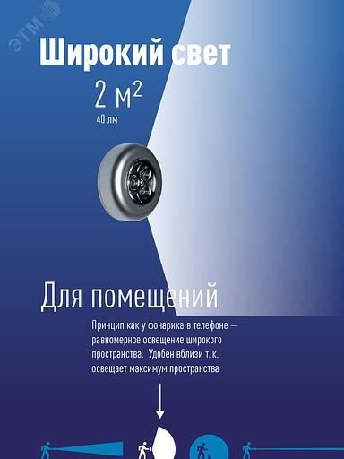 Фонарь-светильник, 3 батарейки AAA, 40Lm, фото 2