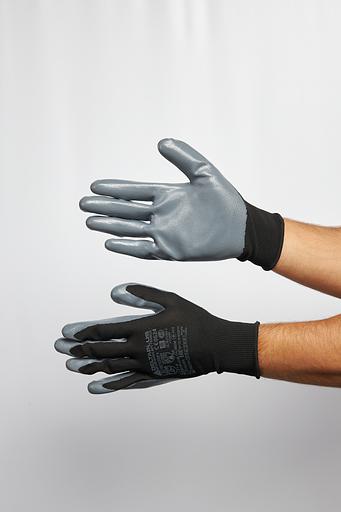 Перчатки полиэстеровые с нитрильным покрытием VE712 р.8 фото 4