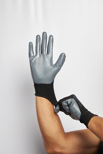 Перчатки полиэстеровые с нитрильным покрытием VE712 р.8 фото 5