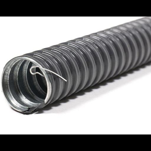 Металлорукав в ПВХ изоляции МРПИ НГ 18 (50 м/уп.) черный с протяжкой фото 1
