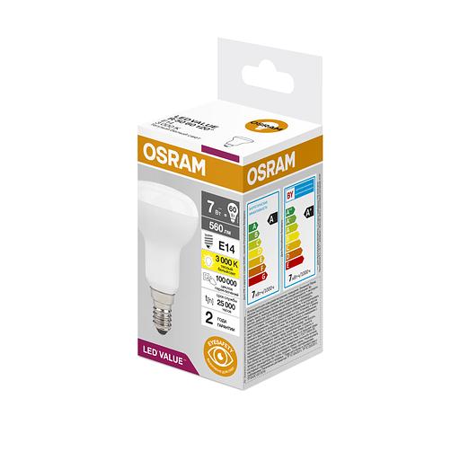 Лампа светодиодная LED 7 Вт E14 3000К 560Лм гриб 220 В (замена 60Вт) OSRAM фото 3