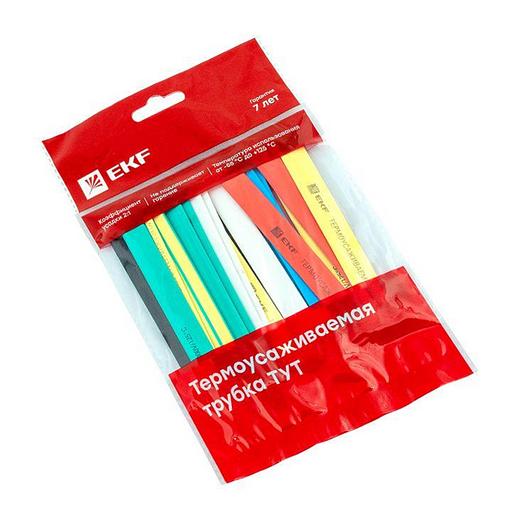 Трубка термоусаживаемая ТУТ нг 10/5 (7 цветов по 3шт) 100мм PROxima фото 2