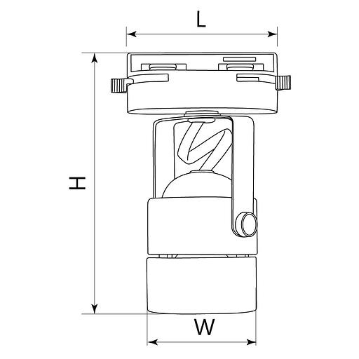 Светильник трековый на шинопровод ДПО GU10 без лампы черный фото 5