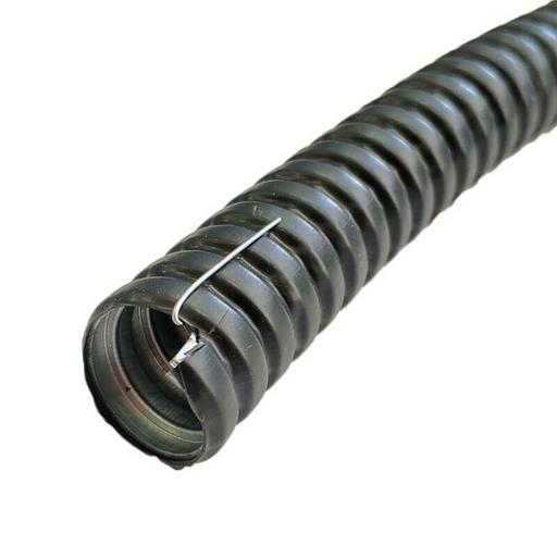 Металлорукав в ПВХ изоляции МРПИ НГ 15 (50 м/уп.) черный с протяжкой фото 1