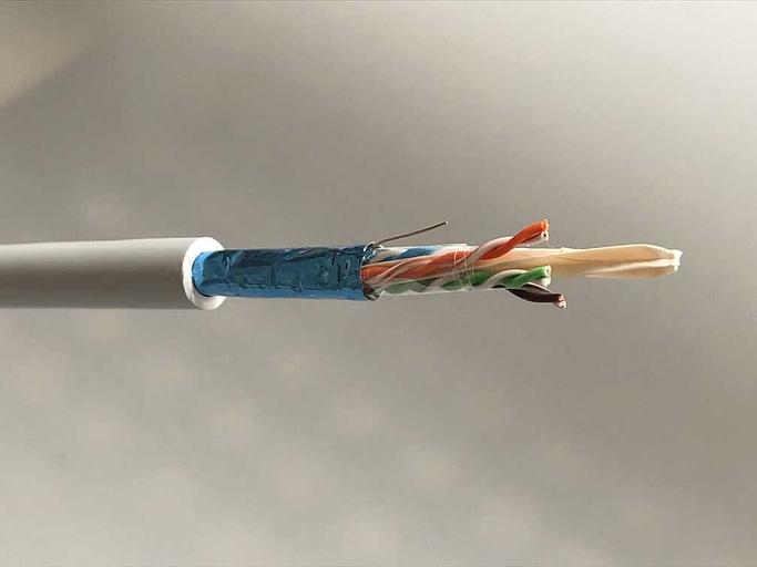 Витая пара FTP 4 пары AWG 24 Cat.5e внутренняя нг(А)-LSLTx Cu Premium (FTP 4x2x0,51 5e In/Cu) фото 1