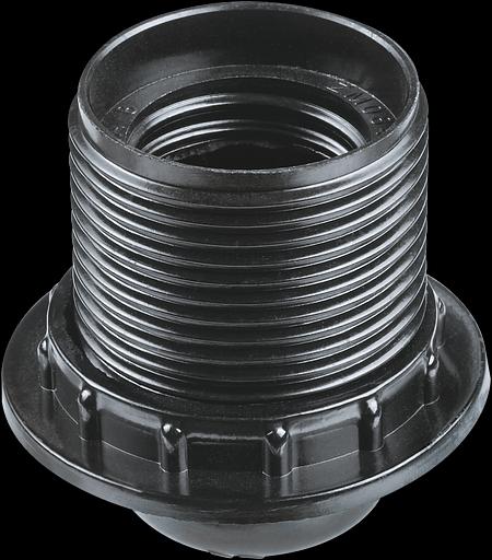 Патрон люстровый Е27 карболитовый с кольцом черный фото 1