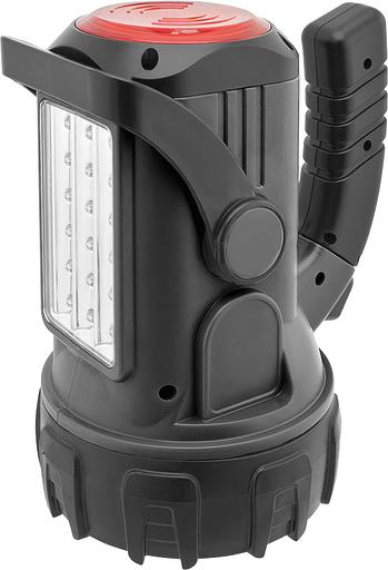 Фонарь светодиодный NPT-SP12-ACCU 1LED 3Вт+18+4LED аккумуляторный прожектор пластик фото 1