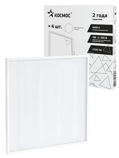 Светильник светодиодный ДВО-36Вт 595х100 Лм опал IP20 фото 1