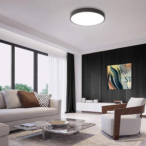 Светильник светодиодный ДБО-36w 3000/4000/6400К 2880Лм с переключением цветовой температуры черный Feron.ONE фото 7