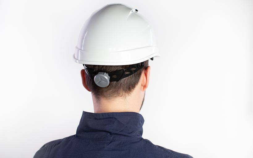 Каска защитная QUARTZ UP IV белого цвета с храповым механизмом с вентиляцией фото 4