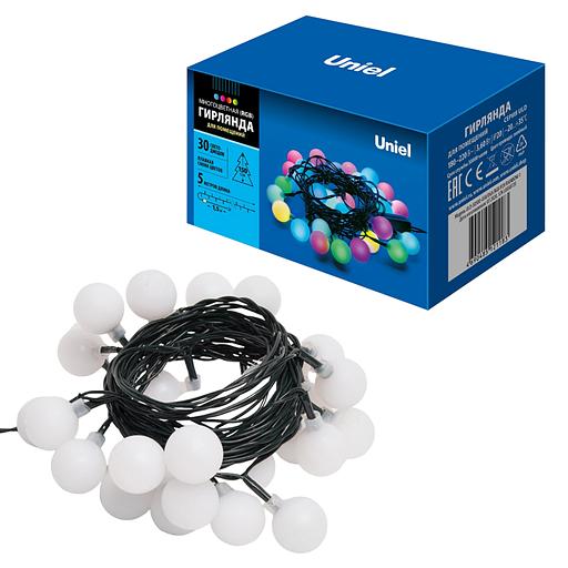 Гирлянда светодиодная Радуга-1 5м 30 светодиодов RGB свет Провод зеленый ULD-S0500-030/DGA RGB IP20 RAINBOW-1 фото 2