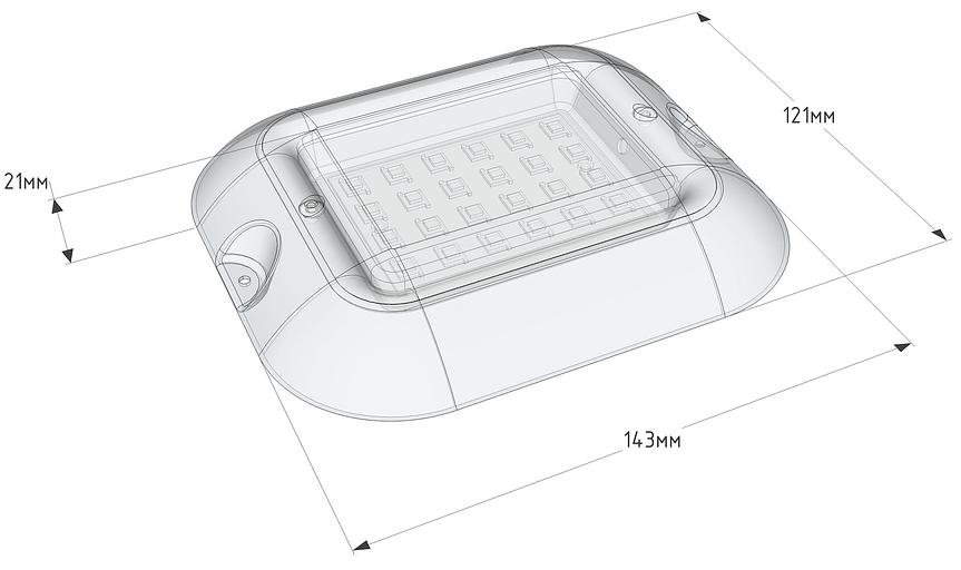 Светильник светодиодный ДБП-9Вт, IP20, 5000К, 1100Лм, 220В, молочный рас-ль, Medusa фото 2
