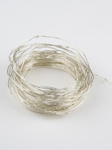 Гирлянда светодиодная на батарейках 2AA (не в/к) Роса 5м 50 светодиодов Теплый Провод медный ULD-S0500-050/SCB/2AA WARM WHITE IP20 DEW фото 1