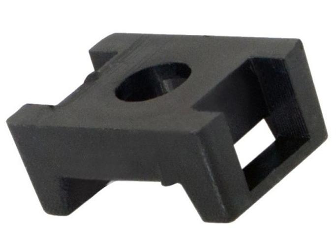 Площадка для крепления стяжки ПС-2 22x16 мм черная 100 шт, фото 1