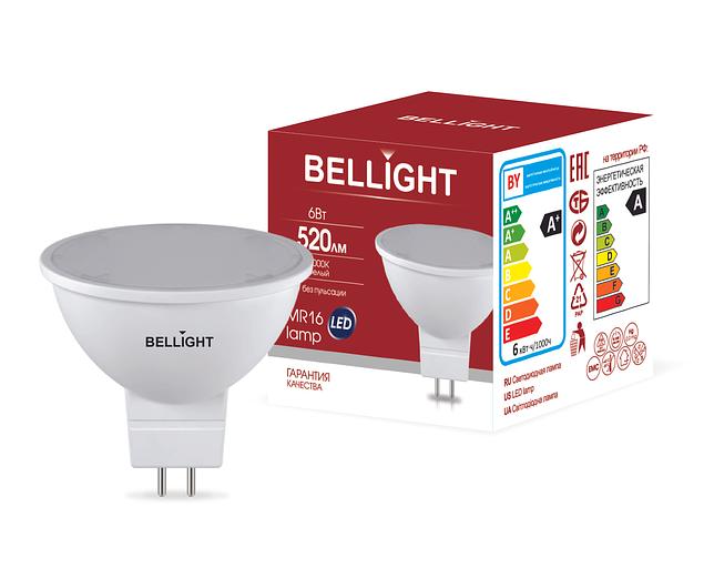 Лампа светодиодная LED 6Вт 4000K 520Лм MR16 Bellight фото 1