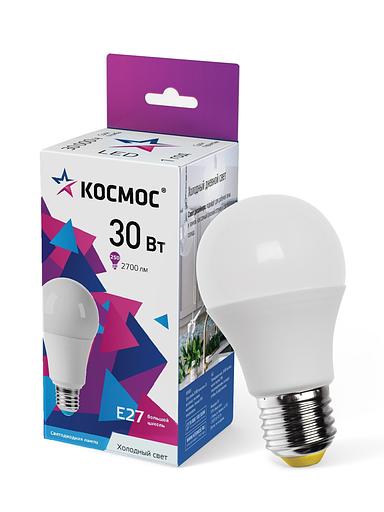 Лампа светодиодная LED 30Вт 220В Е27 D70х136 6500К холодный A70 фото 1