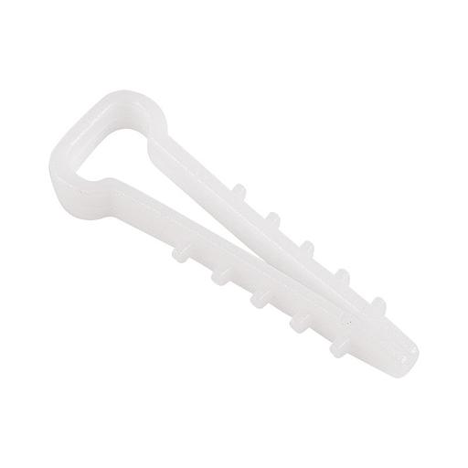 Дюбель-хомут нейлоновый прямоугольный 5-10 мм белый упаковка 100 шт., REXANT фото 1