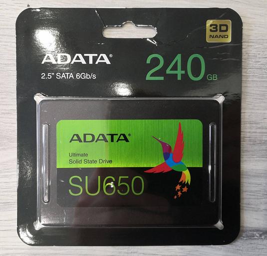 Накопитель SSD A-DATA SATA III 240Gb Series SU650 2.5" (ASU650SS-240GT-R) фото 1