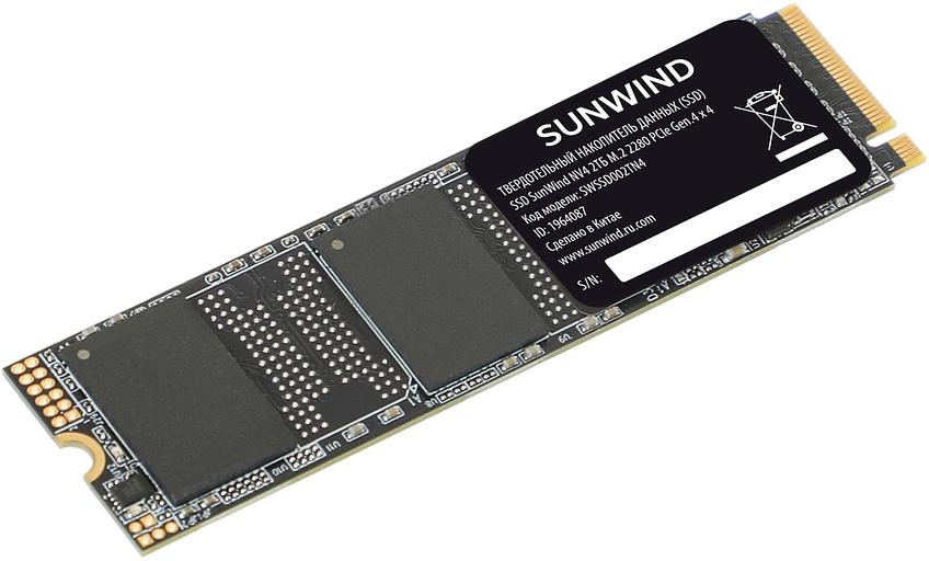 Накопитель SSD SunWind PCIe 4.0 x4 2TB SWSSD002TN4 NV4 M.2 2280 фото 1