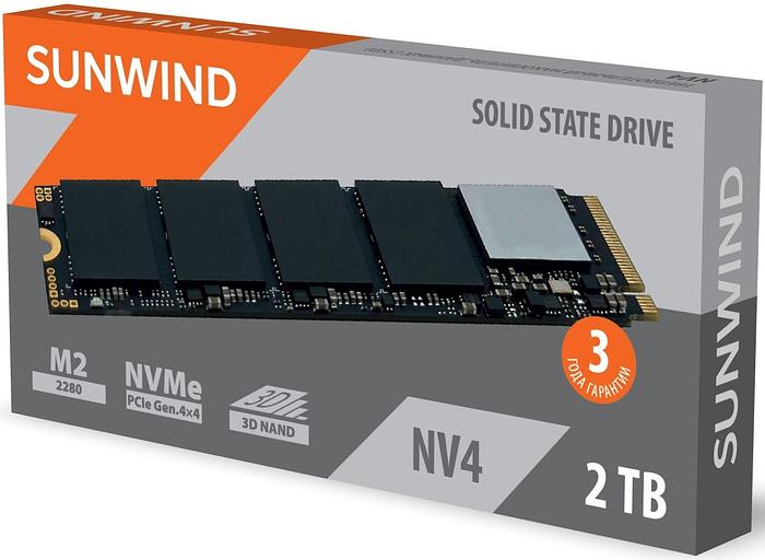 Накопитель SSD SunWind PCIe 4.0 x4 2TB SWSSD002TN4 NV4 M.2 2280 фото 6