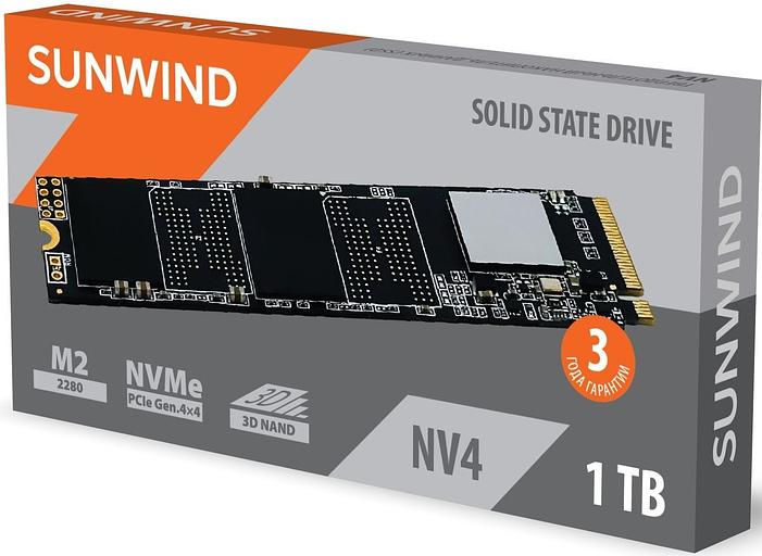 Накопитель SSD SunWind PCIe 4.0 x4 1TB SWSSD001TN4 NV4 M.2 2280 фото 6