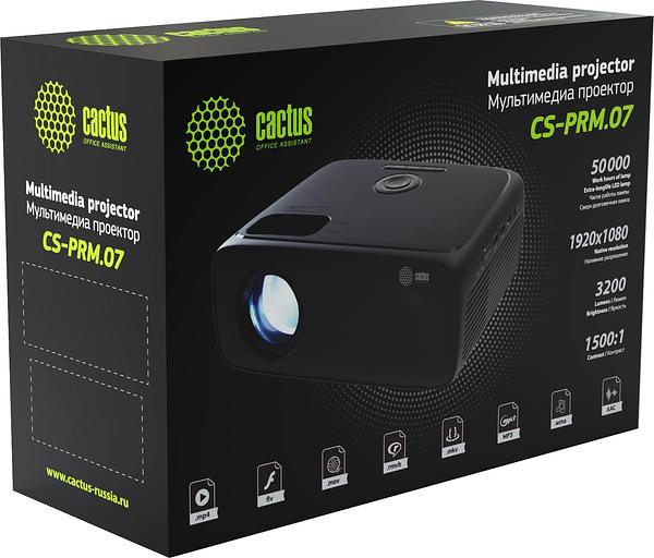 Проектор Cactus CS-PRM.07WT.Full HD LCD 3200Lm LS 320Lm ANSI (1920x1080) 1500:1 ресурс лампы:30000часов 1xUSB typeA 3xHDMI 1.5кг фото 8