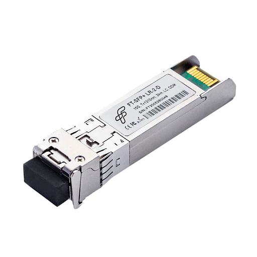 Волоконно-оптический приемопередатчик Fibertrade FT-SFP+-LR-2-D Трансивер 10G, SFP+, LC SMF 2km, 1310nm laser, Сделано в России (Реестр Минпромторга), (прошивка Intel) OEM фото 1