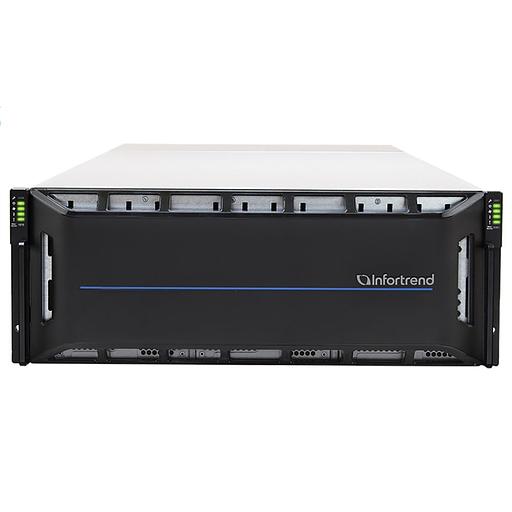 Сетевой накопитель Infortrend CS 2060D-J 4U/60bay, scale-out NAS, dual nodes subsystem including 2x4 Core CPU, 128GB (8x16GB), 8x10GbE(SFP+), 4x12Gb/s SAS EXP. Ports, 2x(PSU+FAN), 2x(SuperCap.+flash), 60 x 3.5" drive trays and rackmount kit, scale out to фото 1
