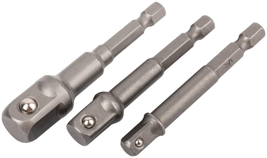 Адаптеры под головки с хвостовика под биты набор 3 штCrV фото 2