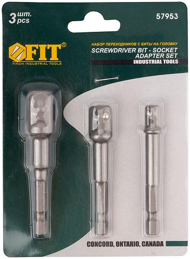 Адаптеры под головки с хвостовика под биты набор 3 штCrV фото 3