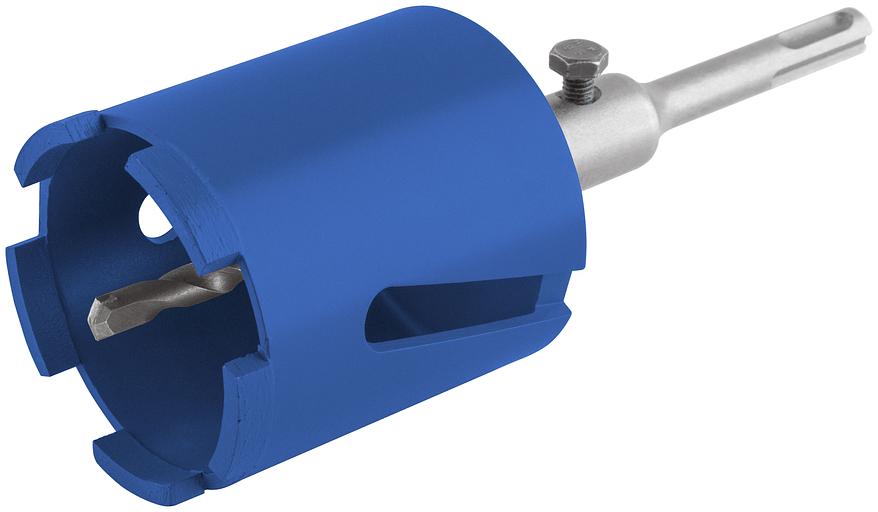 Коронка кольцевая по бетону алмазная безударная в сборе, SDS-PLUS, 5 зубьев, 68 мм фото 1