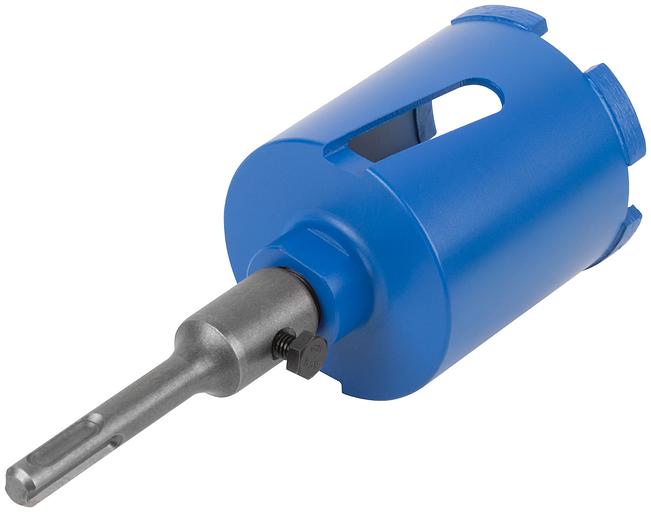 Коронка кольцевая по бетону алмазная безударная в сборе, SDS-PLUS, 5 зубьев, 68 мм фото 2