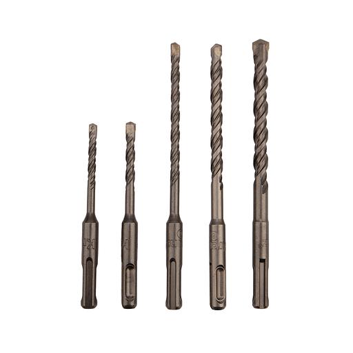 Набор буров по бетону 5-6х110х50мм, 6-8-10х160х100 мм, (упак - 5 шт.) SDS-plus фото 1
