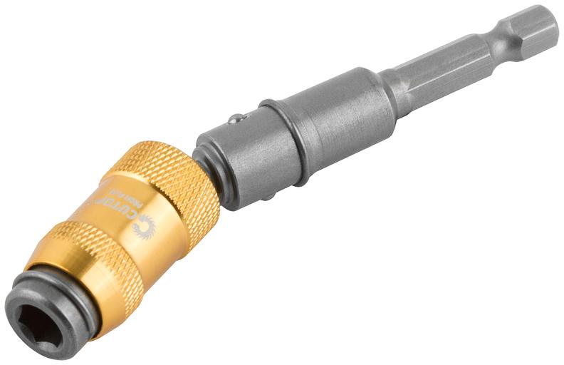 Адаптер шарнирный угловой с магнитным держателем для бит 1/4 до 25 градусов 90 мм фото 2