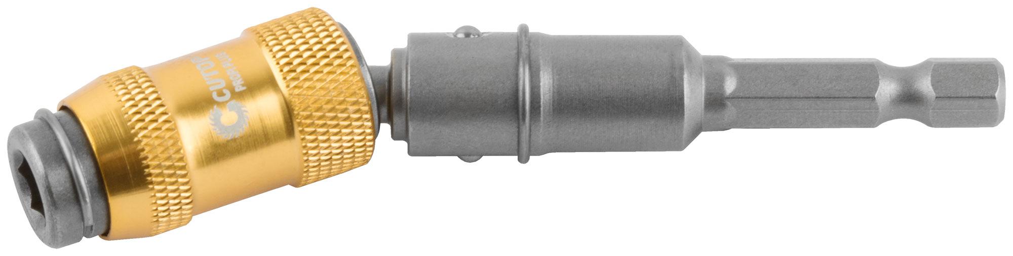 Адаптер шарнирный угловой с магнитным держателем для бит 1/4 до 25 градусов 90 мм фото 5