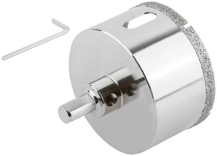 Коронка кольцевая по керамограниту, камню и кафелю алмазная с центровочным сверлом 68х67 мм фото 5