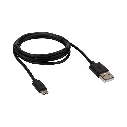 Кабель USB-micro USB, PVC, 1 м., черный, фото 1