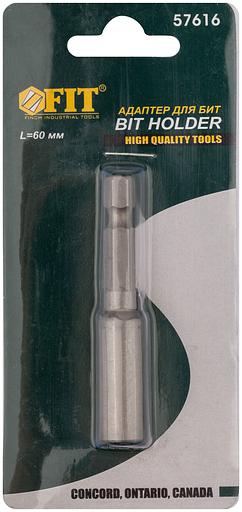 Адаптер для бит, магнитный фиксатор, цельнометаллический CrV сталь 60 мм фото 3