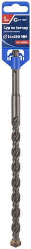 Бур по бетону, Profi, двойная резьба, SDS-Plus, 14 х 260 мм фото 2
