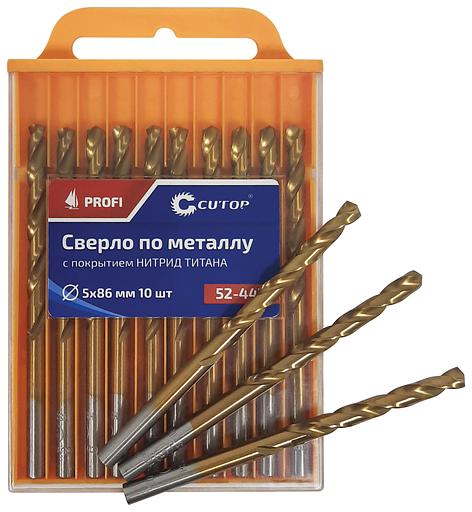 Сверло по металлу Cutop Profi с титановым покрытием, 8х117 мм (5 шт) фото 1