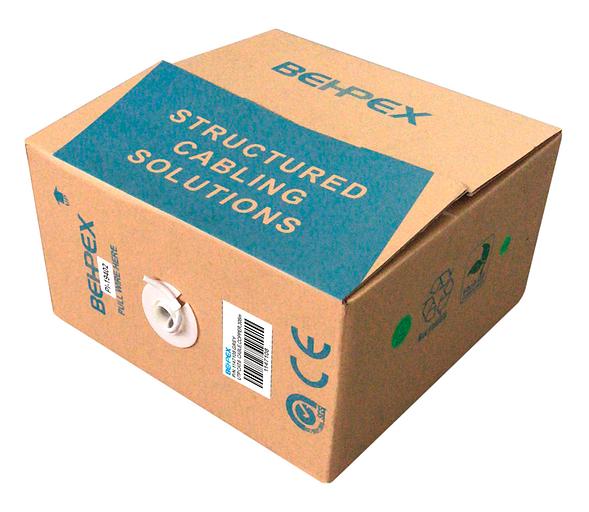 Кабель сетевой UTP 4 пары cat6 solid 0.55мм Cu 305м серый (BHP-C6CU) фото 1