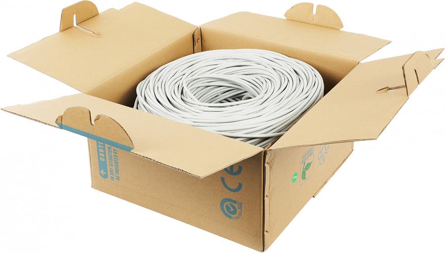 Кабель сетевой UTP 4 пары cat6 solid 0.55мм Cu 305м серый (BHP-C6CU) фото 3