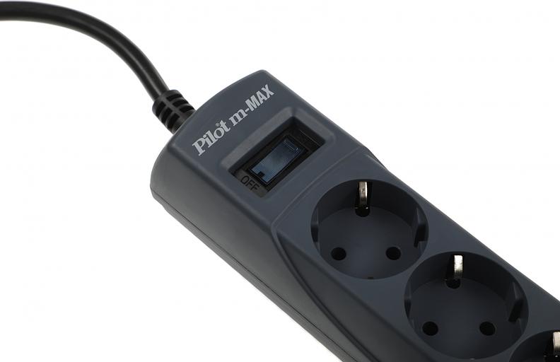 Сетевой фильтр Pilot m-MAX 7м (4 розетки) серый (коробка) фото 5