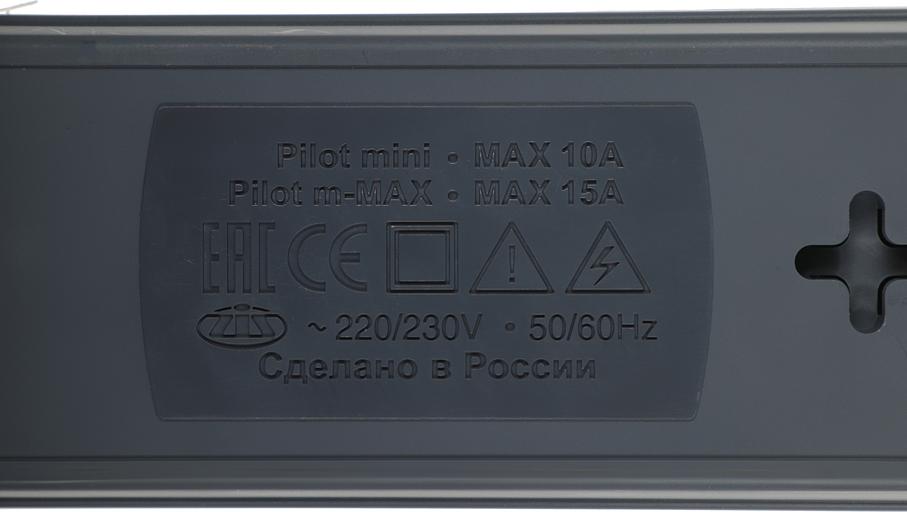 Сетевой фильтр Pilot m-MAX 7м (4 розетки) серый (коробка) фото 6
