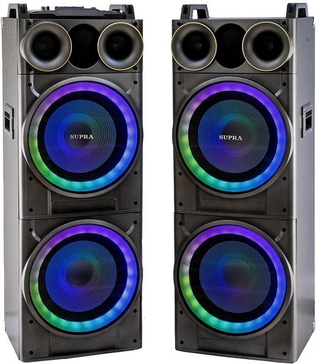 Минисистема Supra SMB-2150 черный 200Вт FM USB BT SD (в комплекте: активн.+пассив.колонки) фото 1