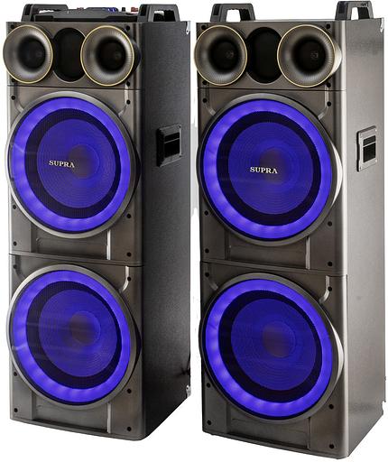 Минисистема Supra SMB-2150 черный 200Вт FM USB BT SD (в комплекте: активн.+пассив.колонки) фото 2