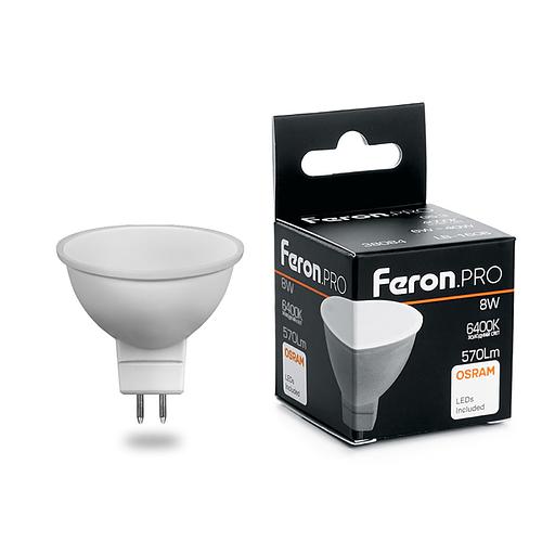 Лампа светодиодная LED 8вт 230в GU5.3 дневной Feron.PRO фото 1
