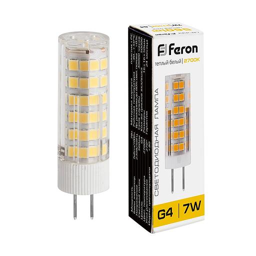 Лампа светодиодная LED 7вт 230в G4 теплый капсульная фото 1