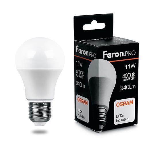 Лампа светодиодная LED 11вт Е27 белый Feron.PRO фото 1
