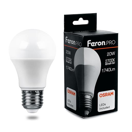 Лампа светодиодная LED 20вт Е27 теплый Feron.PRO фото 1